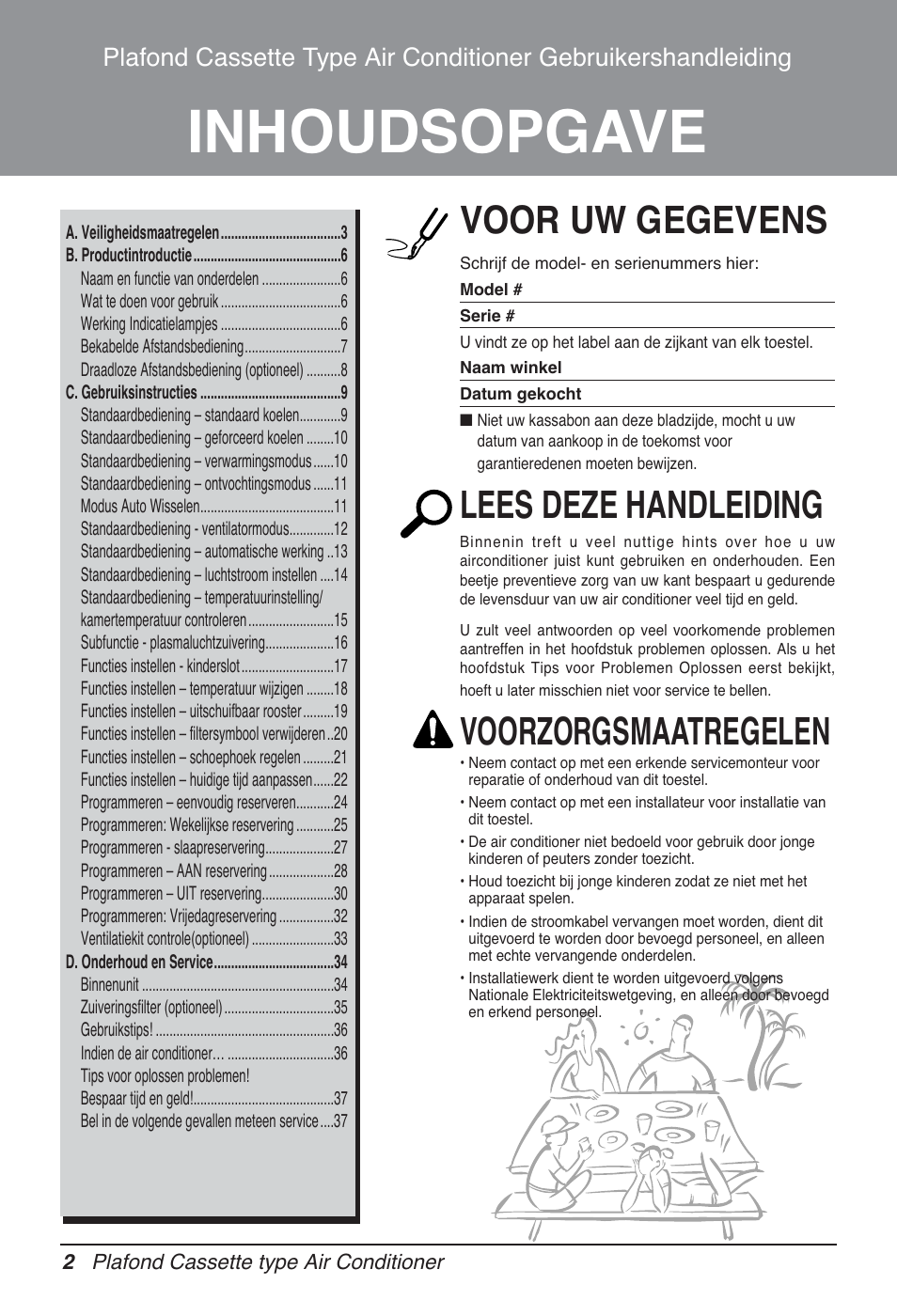 Inhoudsopgave, Voor uw gegevens, Lees deze handleiding | Voorzorgsmaatregelen | LG UT60 User Manual | Page 268 / 723