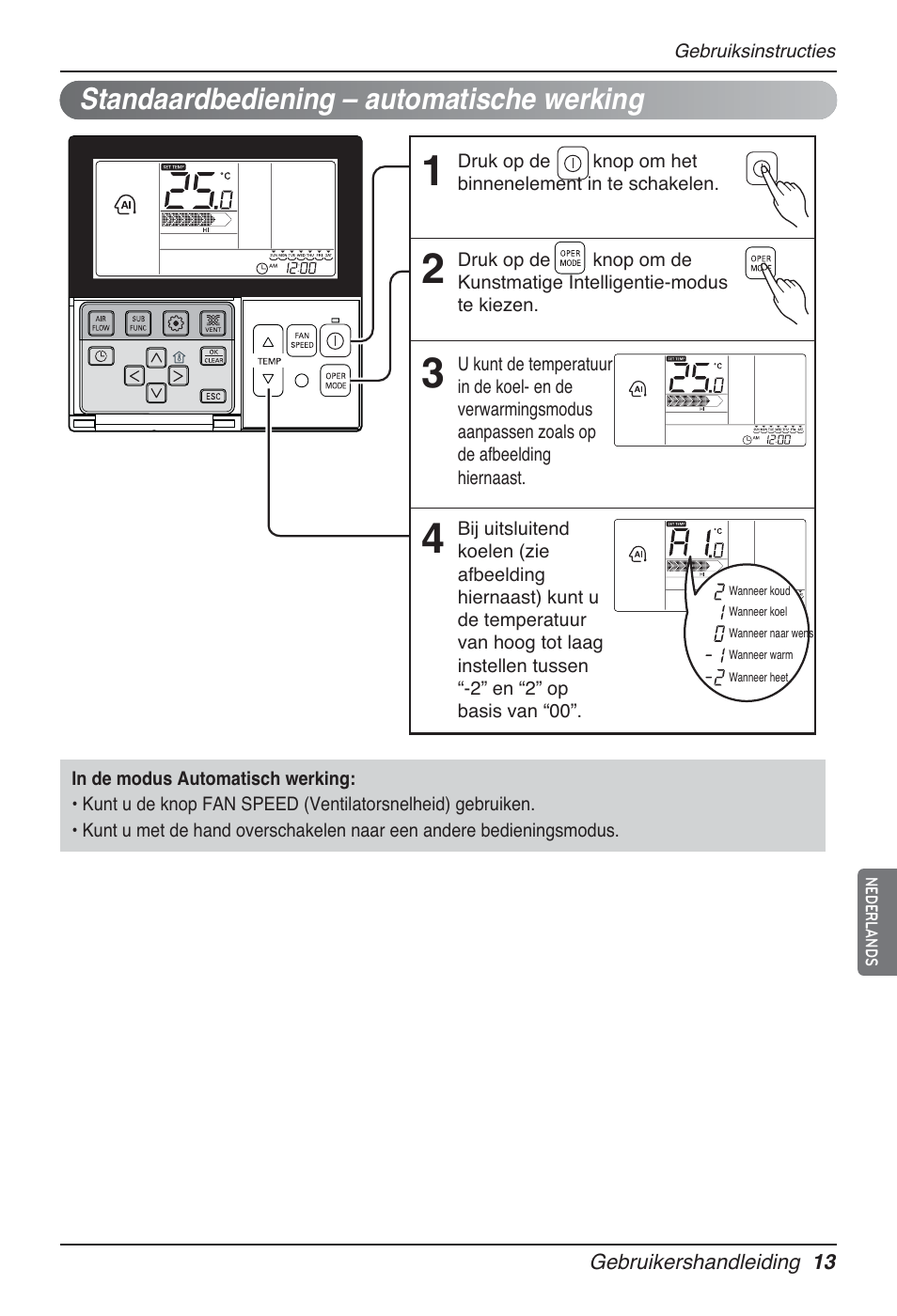 Standaardbediening – automatische werking | LG UT60 User Manual | Page 279 / 723