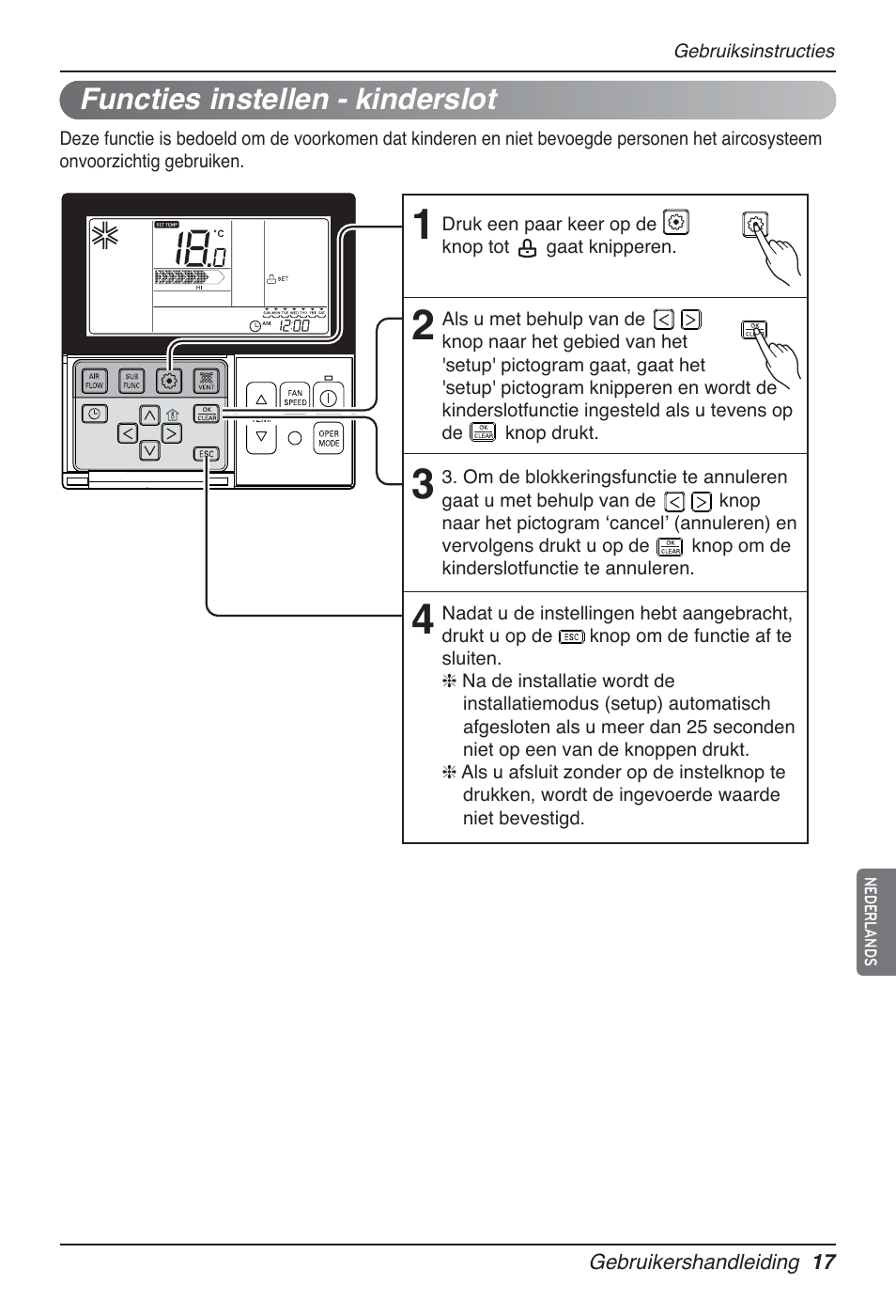 Functies instellen - kinderslot | LG UT60 User Manual | Page 283 / 723