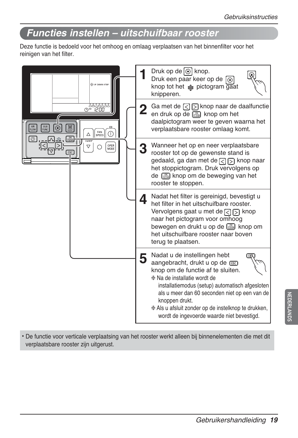 Functies instellen – uitschuifbaar rooster | LG UT60 User Manual | Page 285 / 723