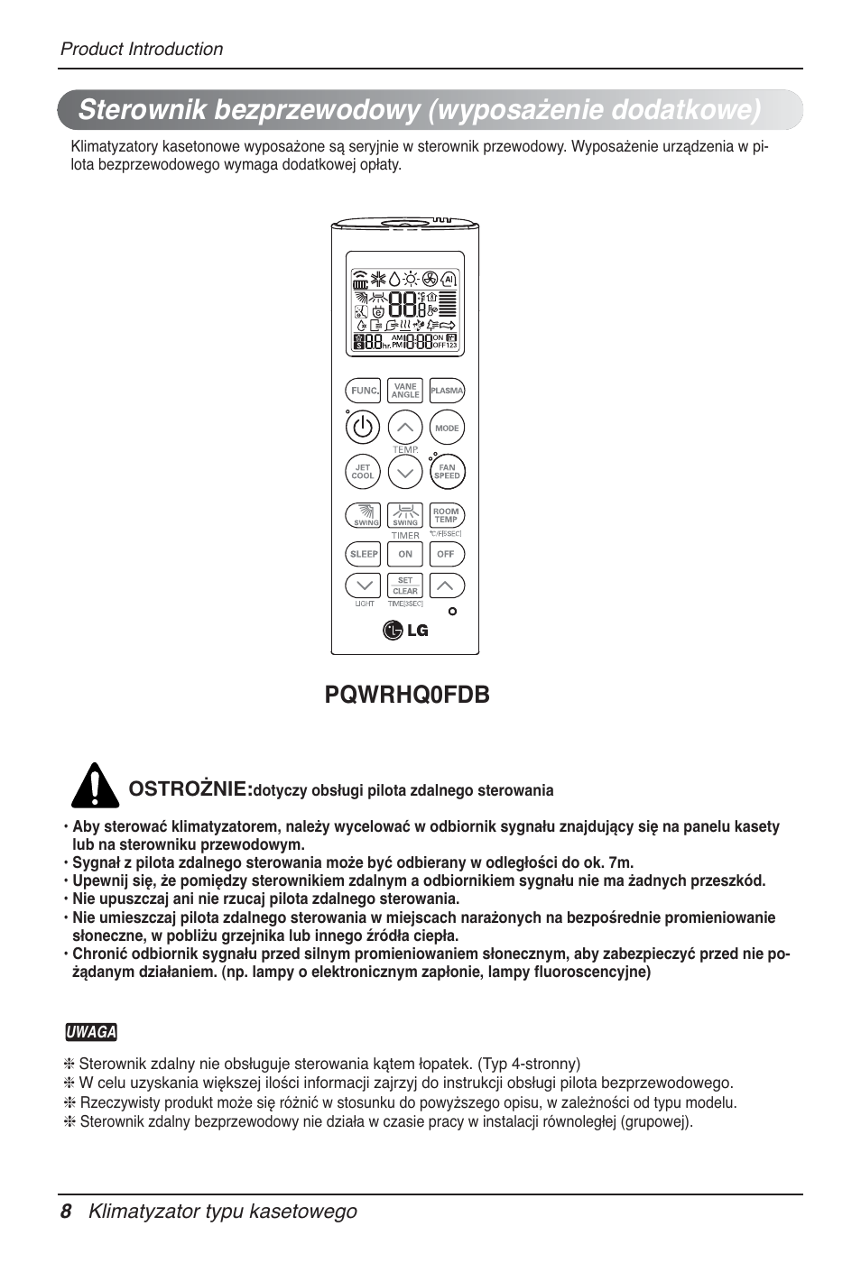 Sterownik bezprzewodowy (wyposażenie dodatkowe), Pqwrhq0fdb | LG UT60 User Manual | Page 312 / 723