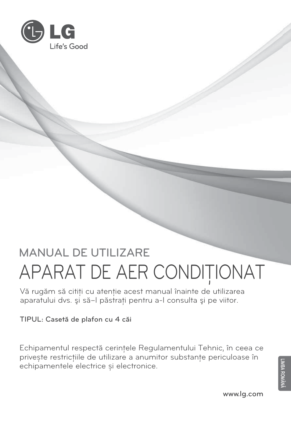 Limba română, Aparat de aer condiţionat, Manual de utilizare | LG UT60 User Manual | Page 343 / 723