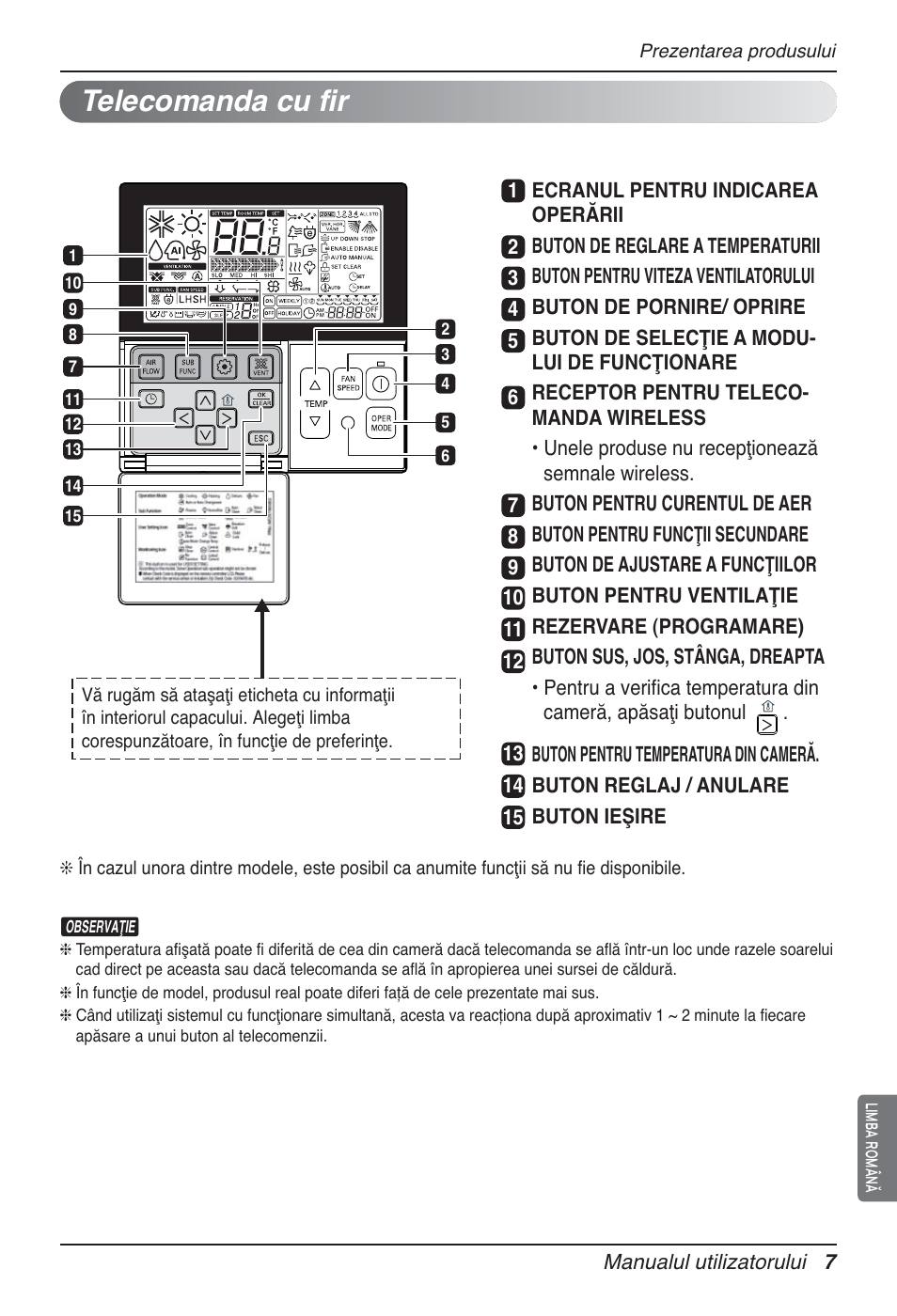 Telecomanda cu fir | LG UT60 User Manual | Page 349 / 723