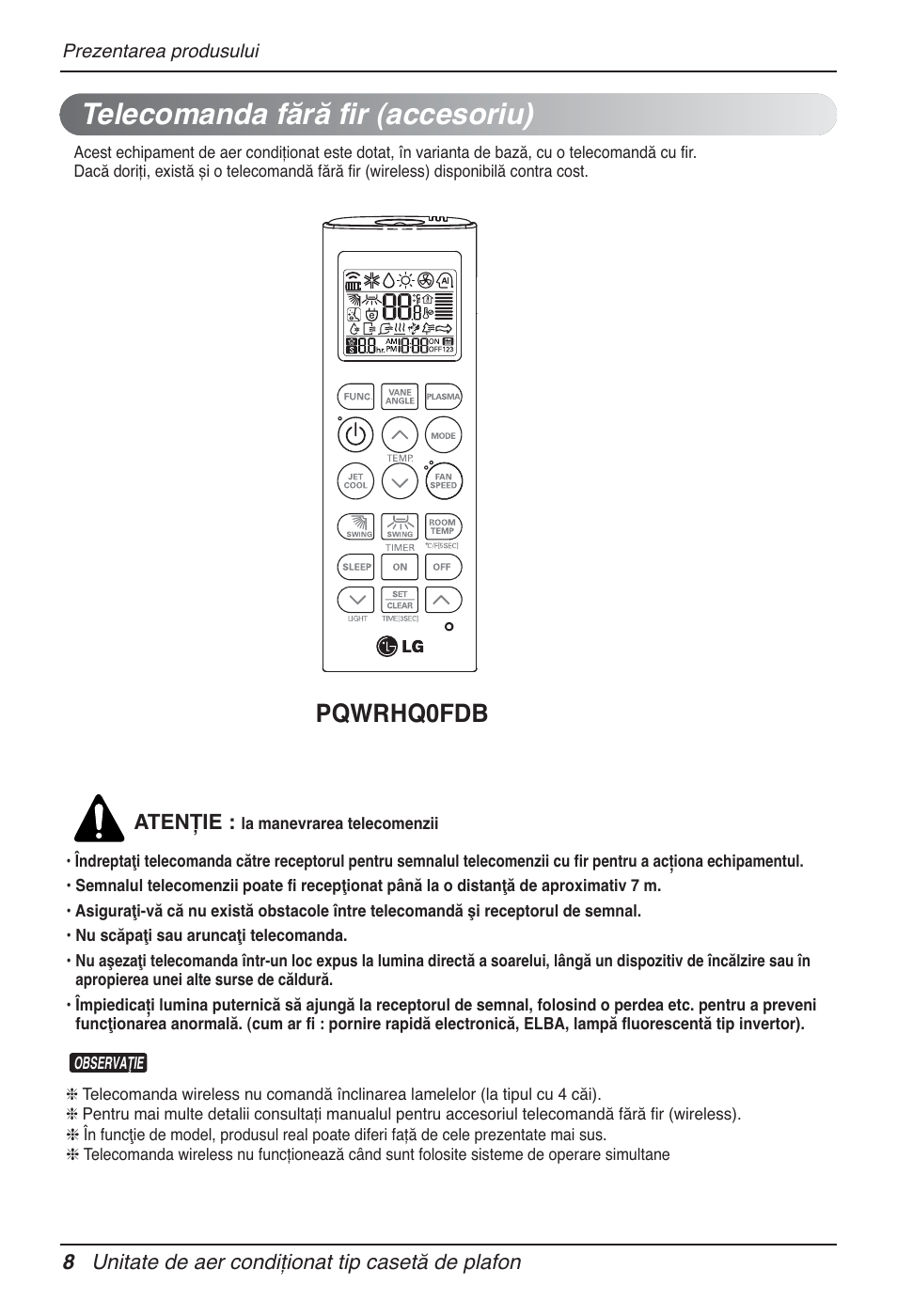 Telecomanda fără fir (accesoriu), Pqwrhq0fdb | LG UT60 User Manual | Page 350 / 723