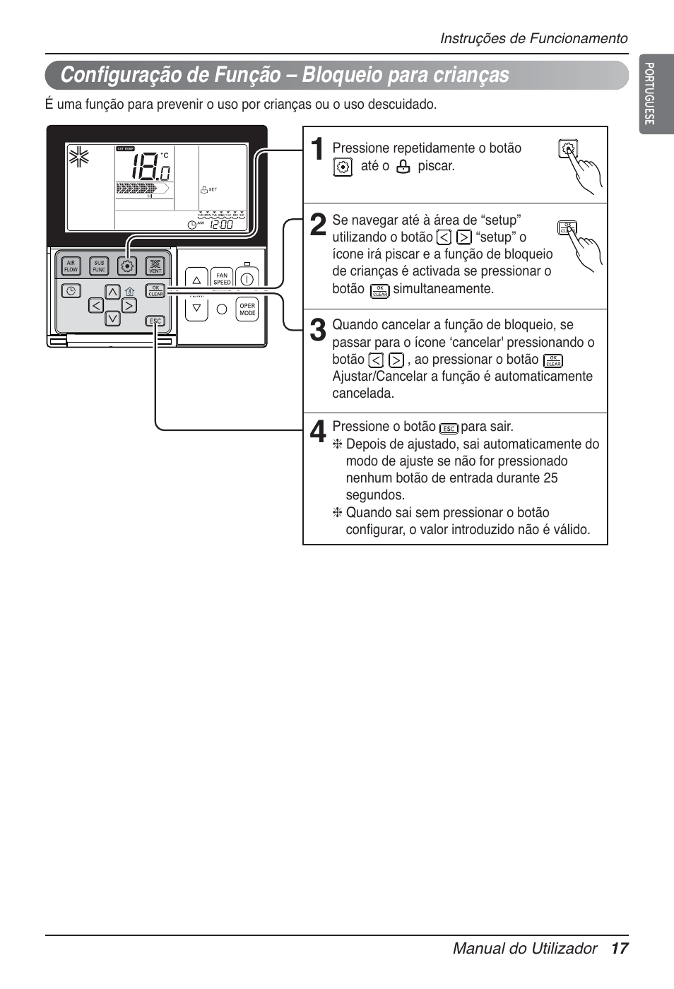 Configuração de função – bloqueio para crianças | LG UT60 User Manual | Page 397 / 723