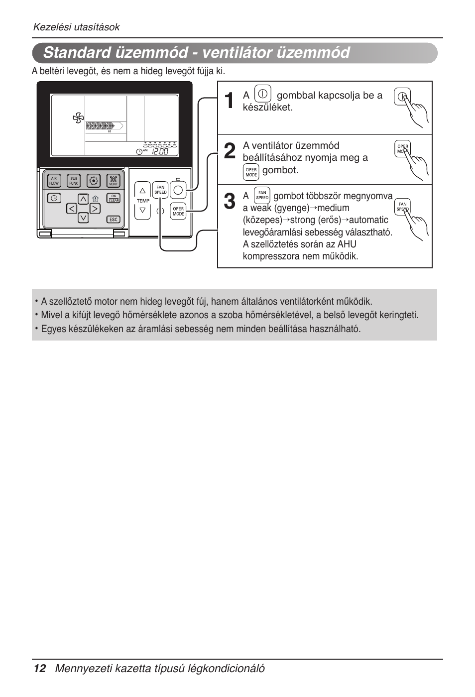 Standard üzemmód - ventilátor üzemmód | LG UT60 User Manual | Page 430 / 723