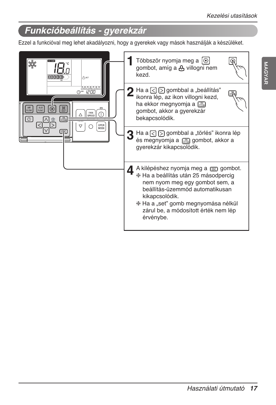 Funkcióbeállítás - gyerekzár | LG UT60 User Manual | Page 435 / 723