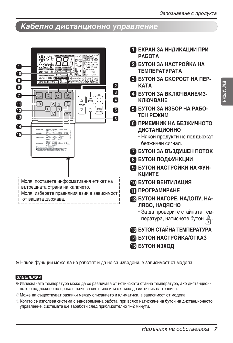 Кабелно дистанционно управление | LG UT60 User Manual | Page 463 / 723