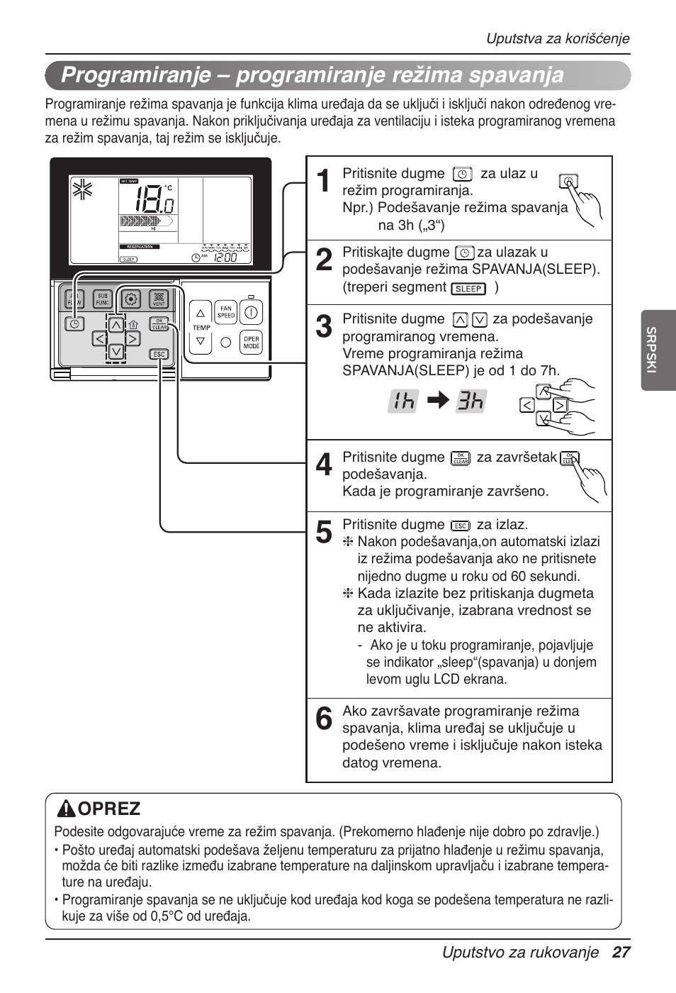 Programiranje – programiranje režima spavanja | LG UT60 User Manual | Page 521 / 723