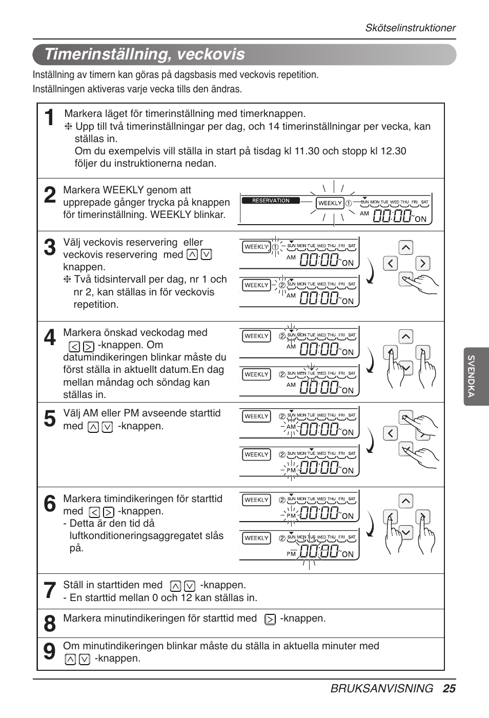 Timerinställning, veckovis | LG UT60 User Manual | Page 595 / 723