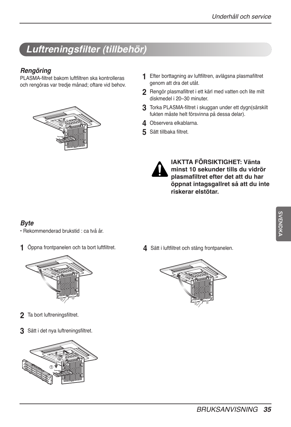 Luftreningsfilter (tillbehör) | LG UT60 User Manual | Page 605 / 723