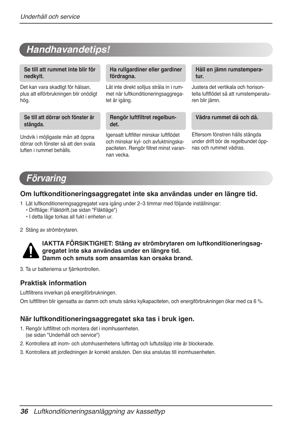 Förvaring, Handhavandetips | LG UT60 User Manual | Page 606 / 723