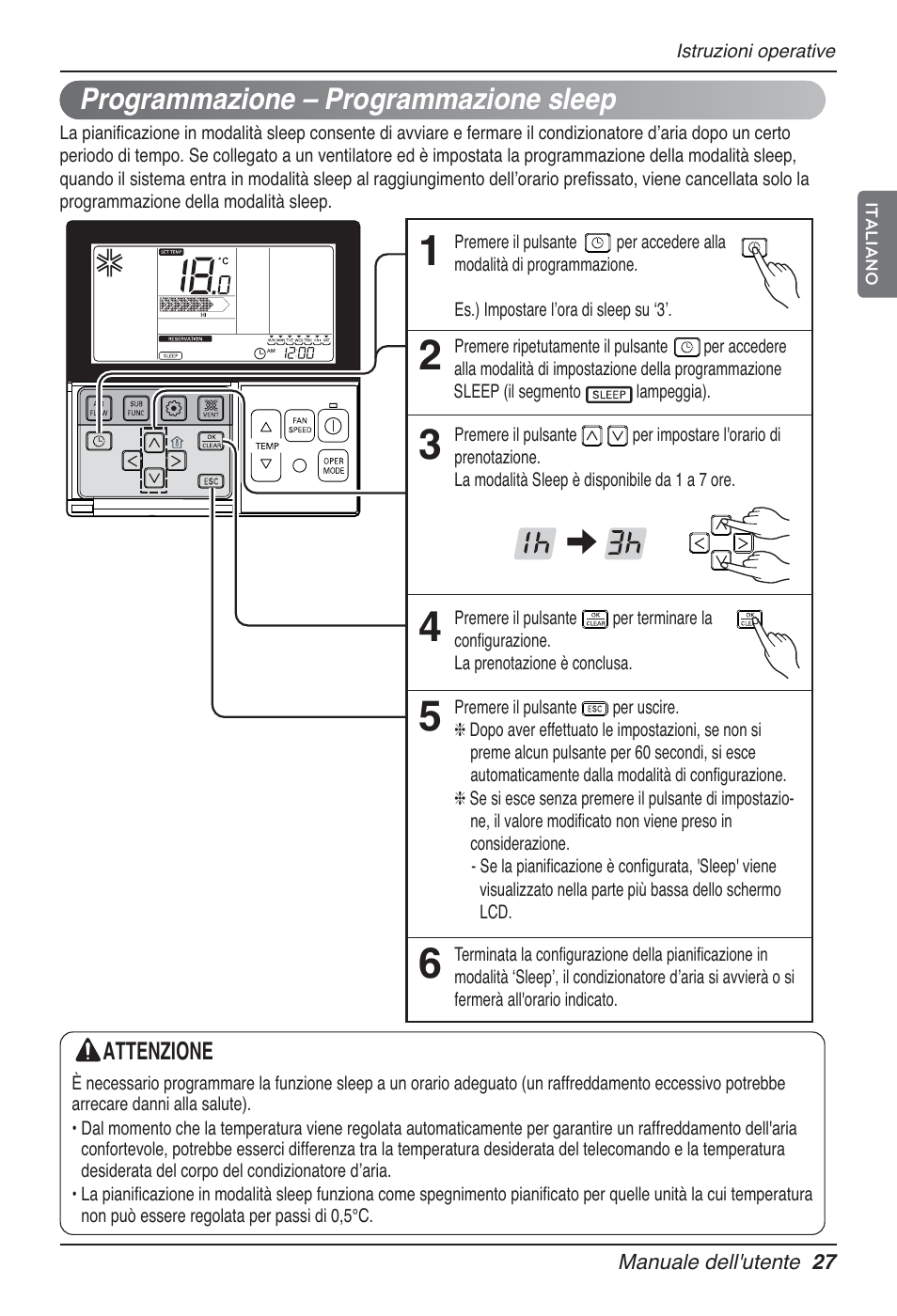 Programmazione – programmazione sleep | LG UT60 User Manual | Page 65 / 723