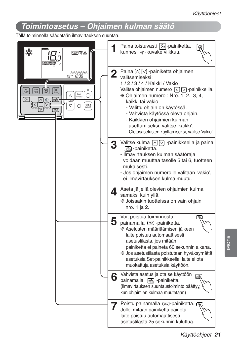 Toimintoasetus – ohjaimen kulman säätö | LG UT60 User Manual | Page 667 / 723