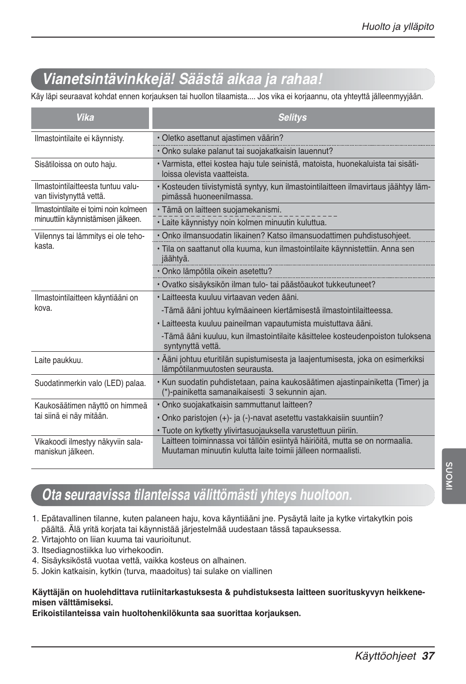 Vianetsintävinkkejä! säästä aikaa ja rahaa, Käyttöohjeet 37 | LG UT60 User Manual | Page 683 / 723