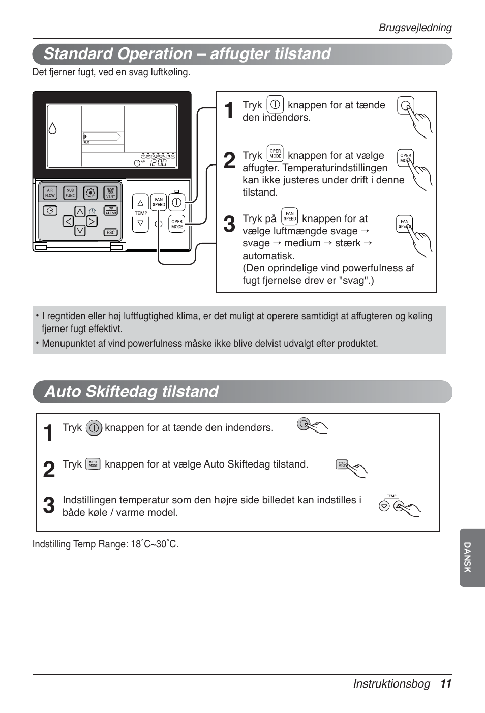 Auto skiftedag tilstand, Standard operation – affugter tilstand | LG UT60 User Manual | Page 695 / 723