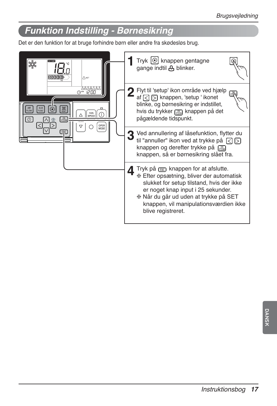 Funktion indstilling - børnesikring | LG UT60 User Manual | Page 701 / 723