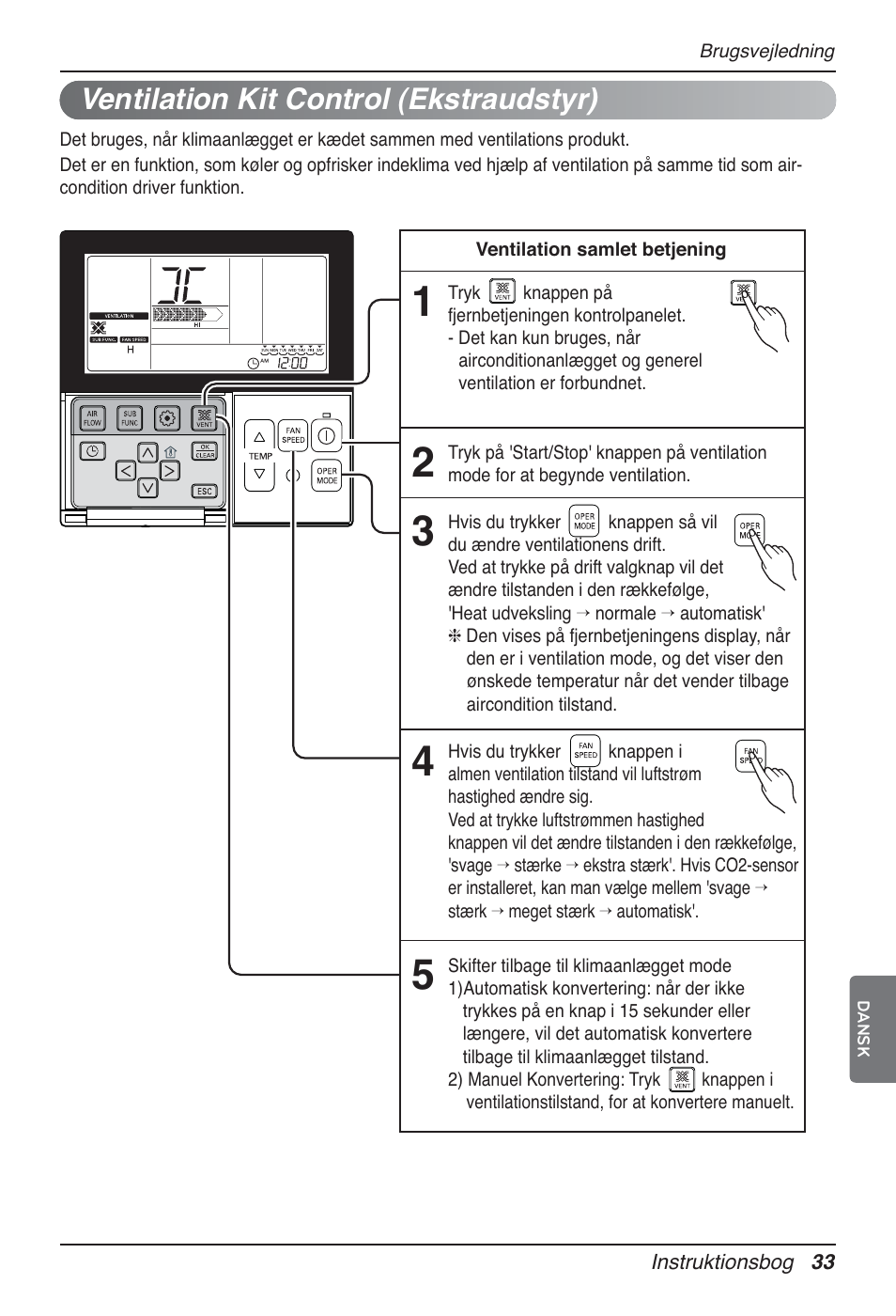 Ventilation kit control (ekstraudstyr) | LG UT60 User Manual | Page 717 / 723