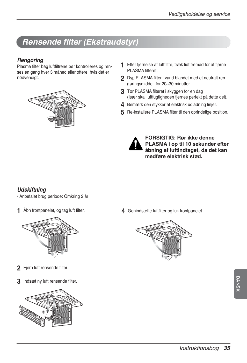 Rensende filter (ekstraudstyr) | LG UT60 User Manual | Page 719 / 723