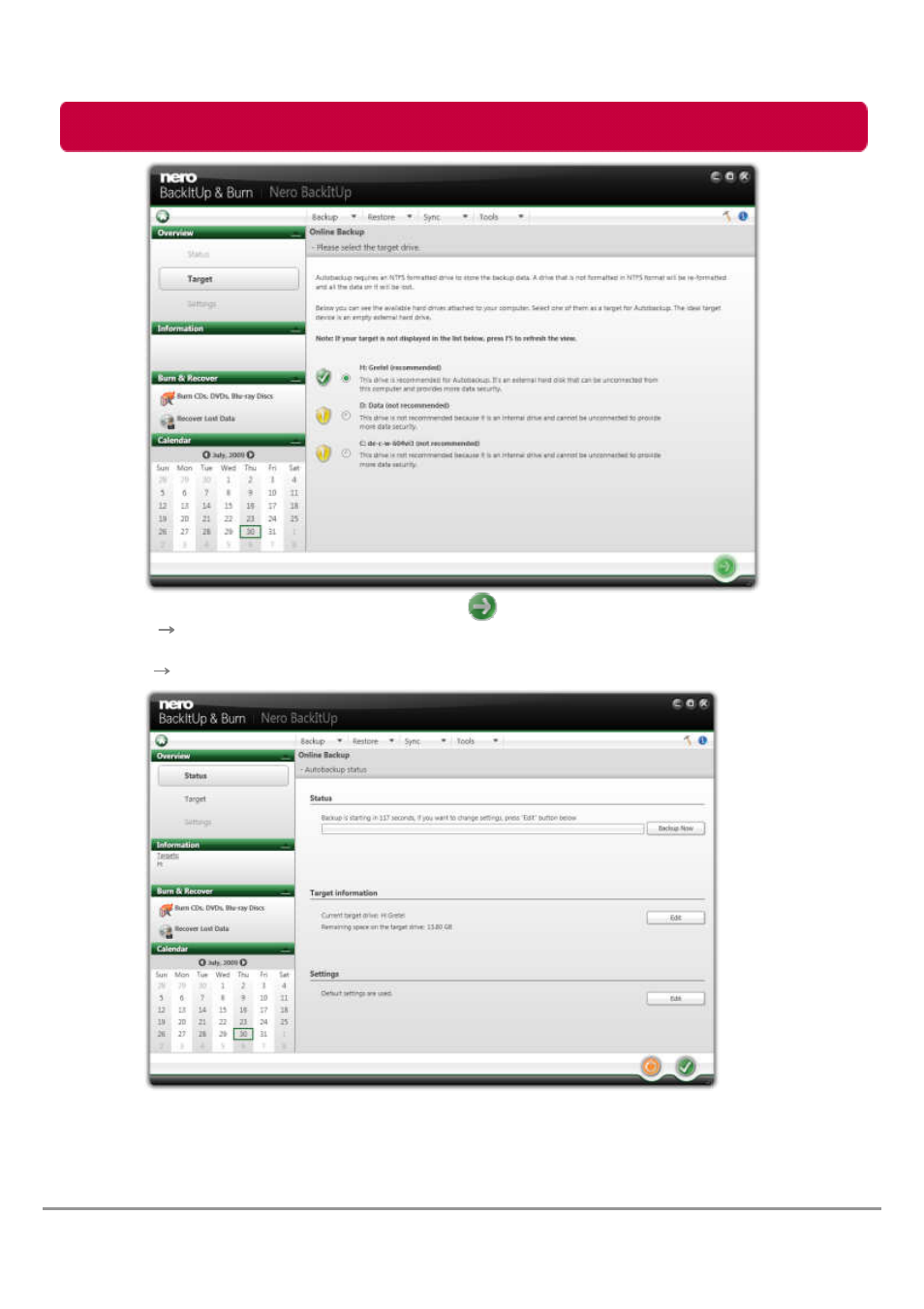 Backup program | LG HXE2S1TGL User Manual | Page 19 / 34