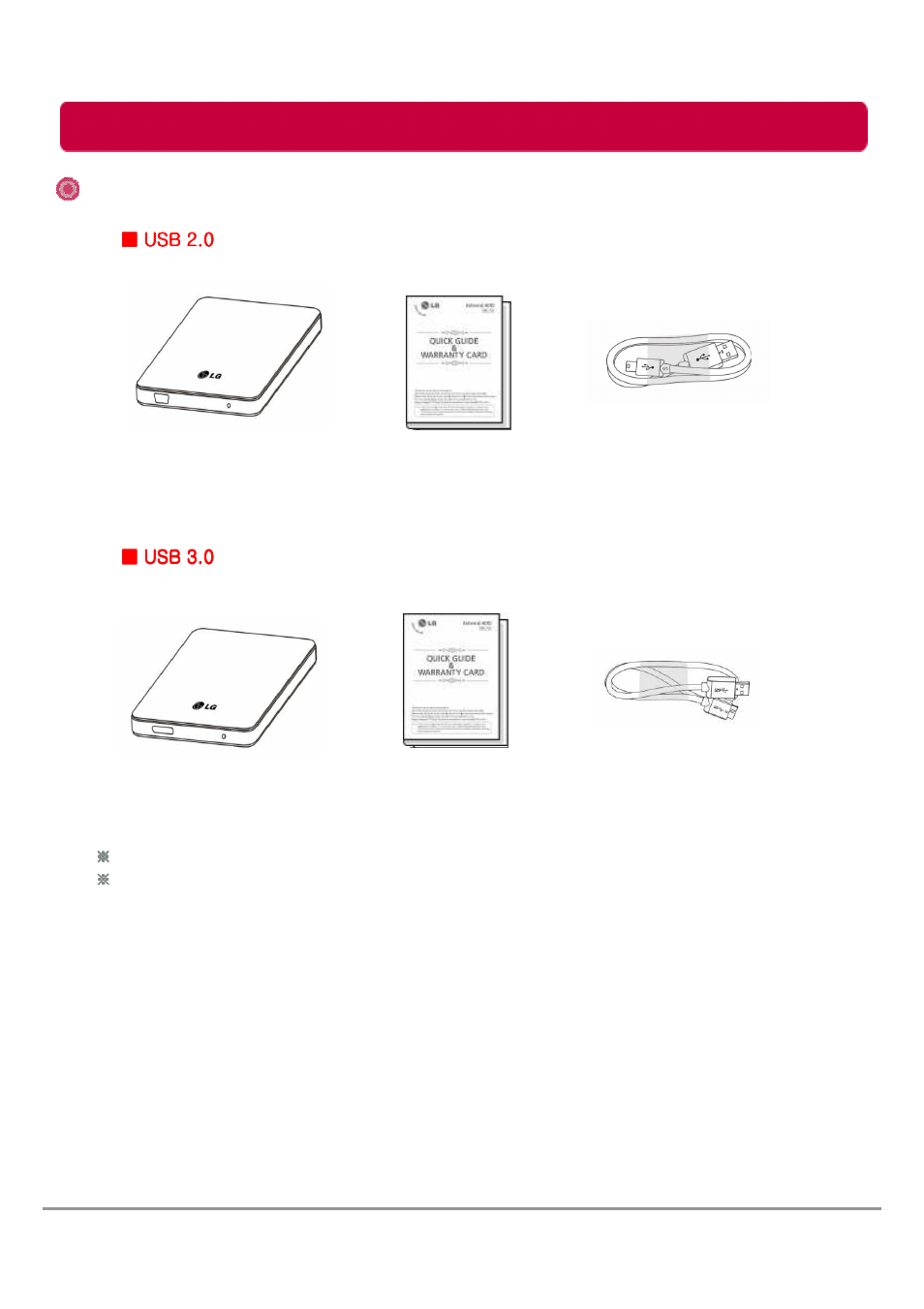 Package contents | LG HXE2S1TGL User Manual | Page 5 / 34