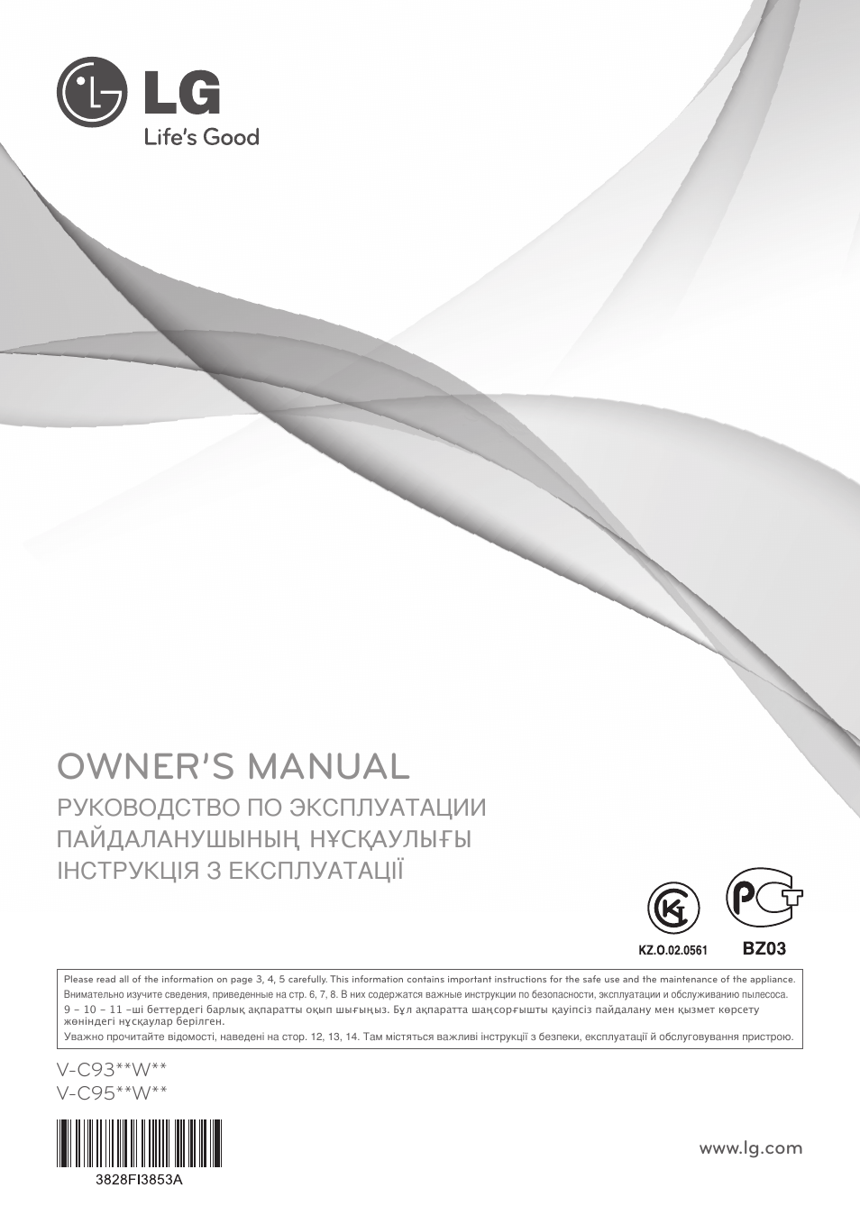 LG V-C9551WNT User Manual | 32 pages