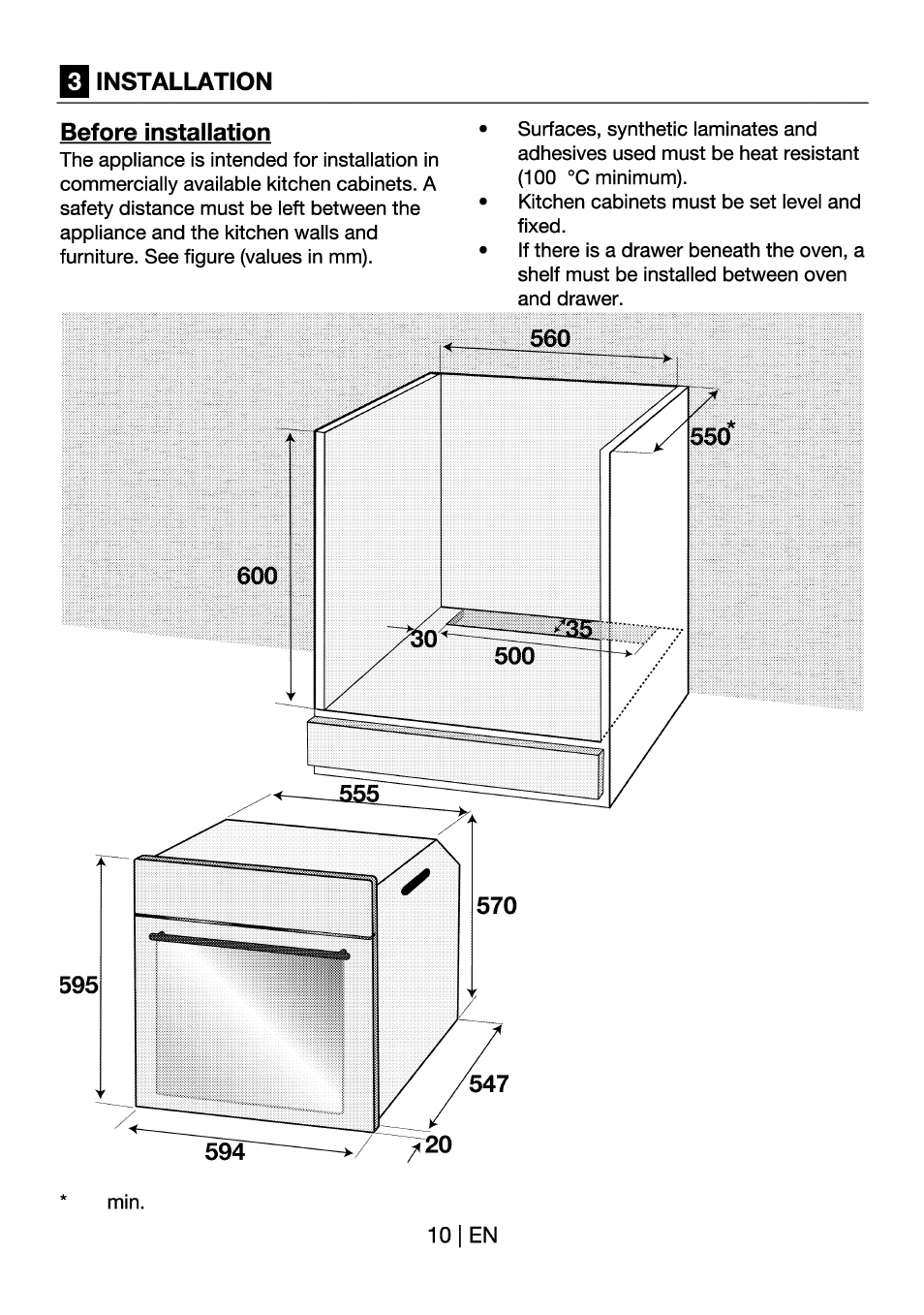 Before installation | Beko OIM 22301 X User Manual | Page 10 / 75