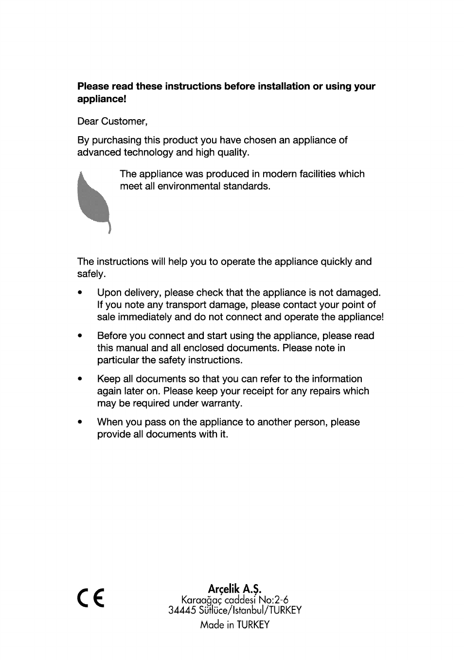 Arcelik a.s | Beko OIM 22301 X User Manual | Page 2 / 75