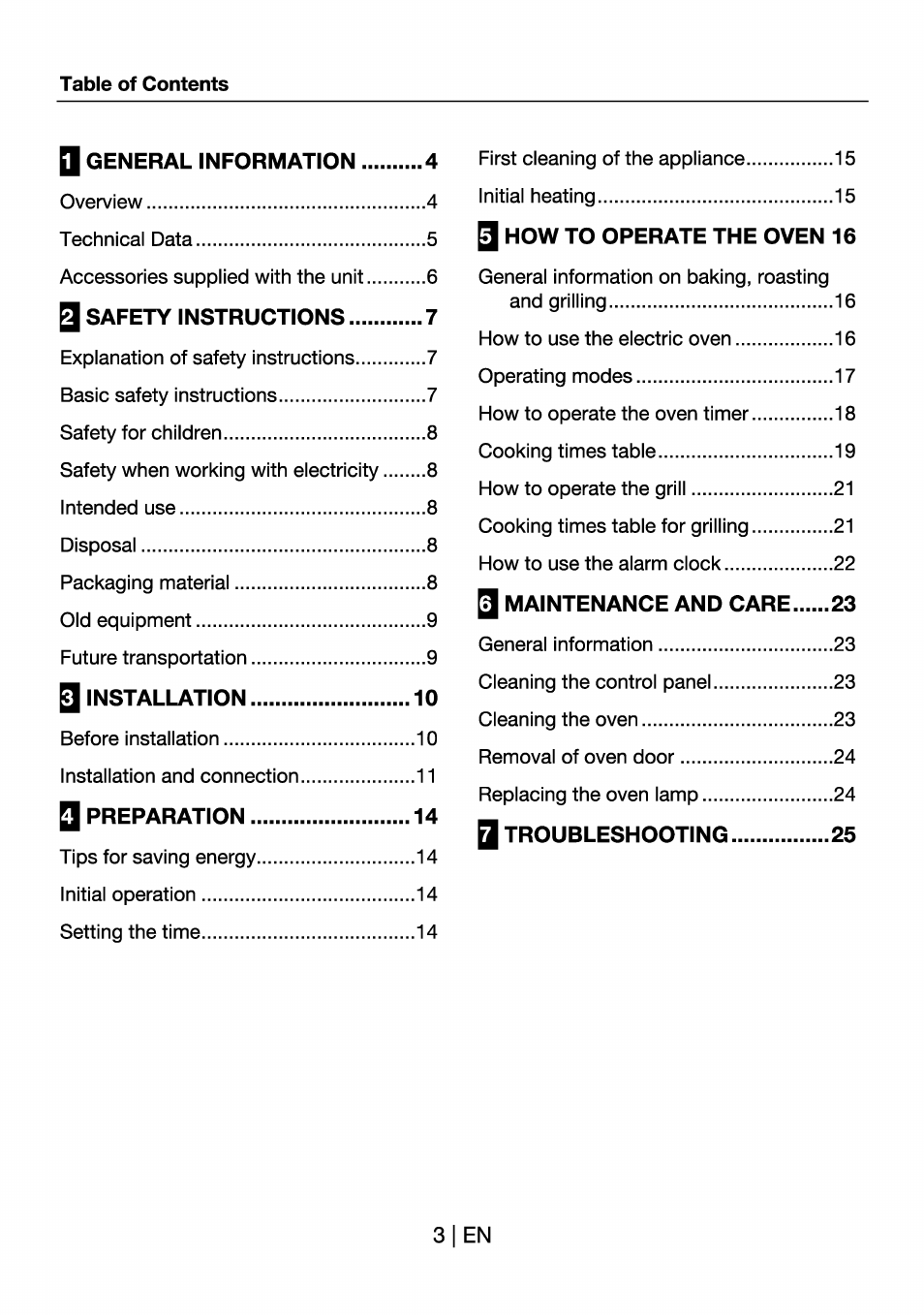 Beko OIM 22301 X User Manual | Page 3 / 75