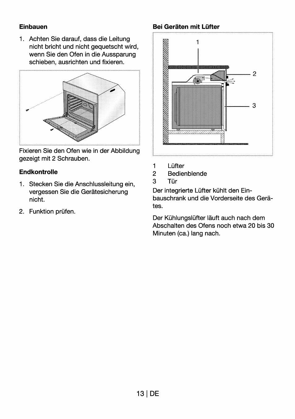 Endkontroile | Beko OIM 22301 X User Manual | Page 37 / 75