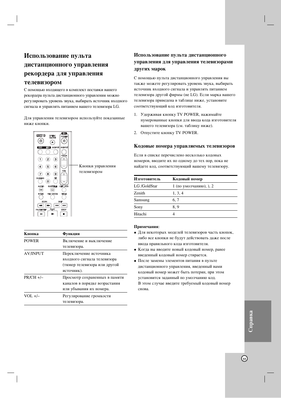 Лф‡‚н | LG HDRF990 User Manual | Page 55 / 58