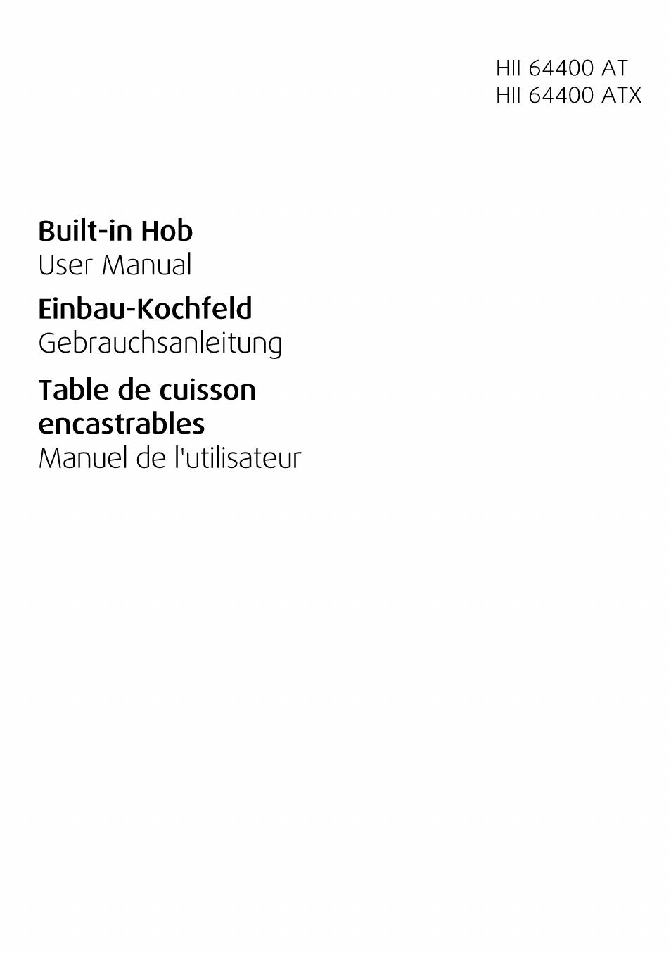 Beko HII 64400 AT User Manual | 76 pages