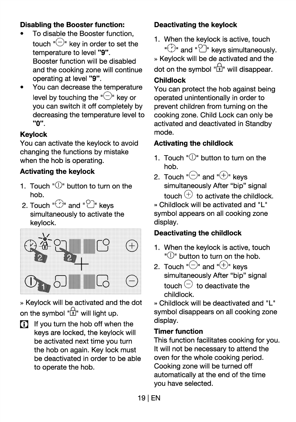 Beko HII 64400 AT User Manual | Page 19 / 76