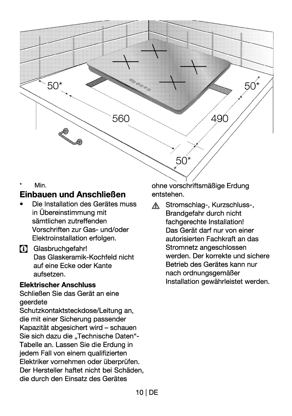 Einbauen und anschließen | Beko HII 64400 AT User Manual | Page 34 / 76