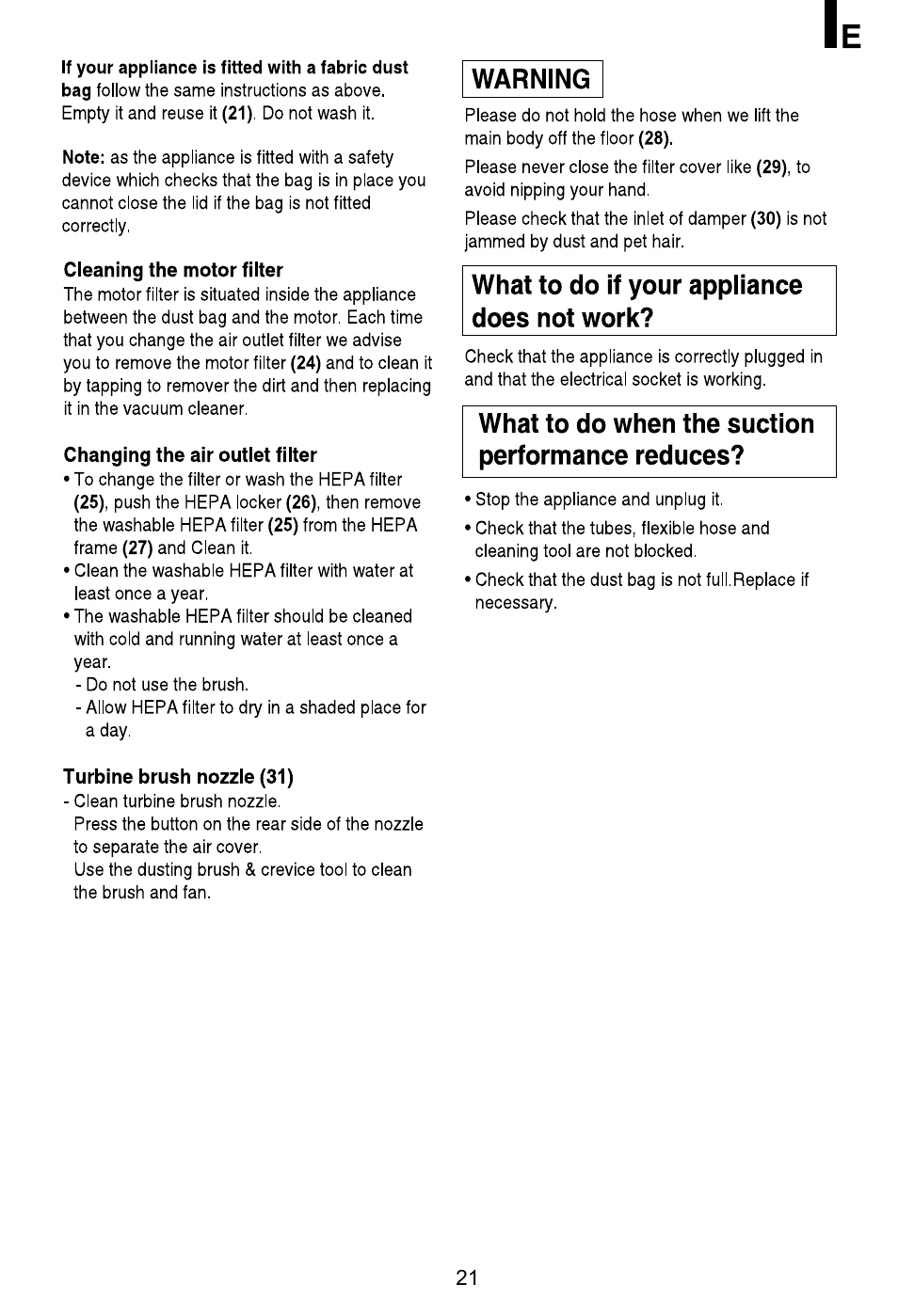 LG VC39101HU User Manual | Page 22 / 29