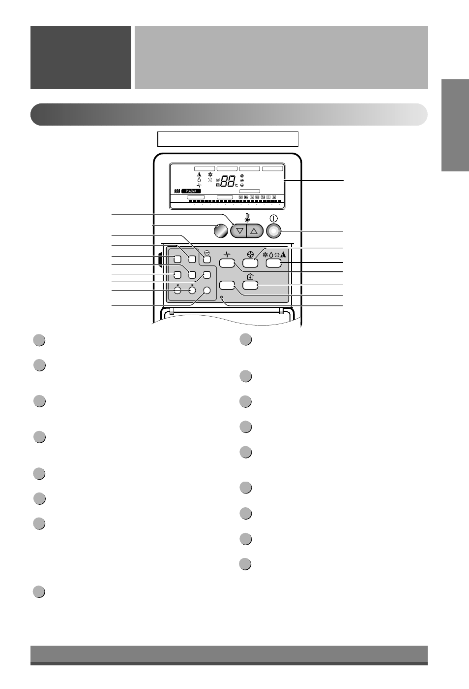 Operating instructions, English name and function of remote controller, Remote controller | LG LB-H368GSS0 User Manual | Page 5 / 46