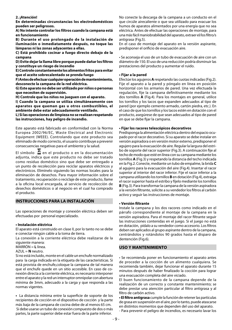 Beko CWB 6550 X User Manual | Page 9 / 20
