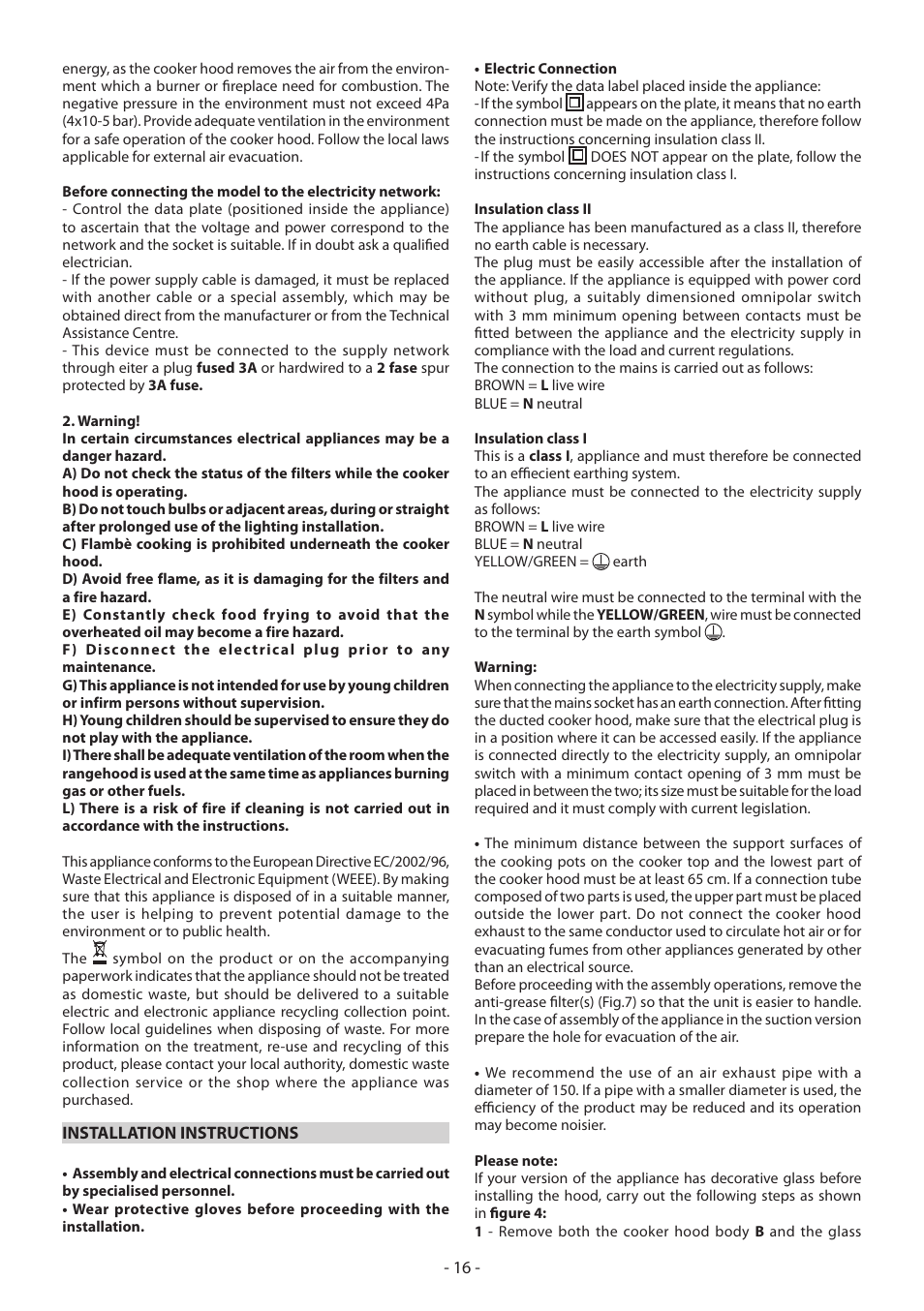 Beko CWB 6610 X User Manual | Page 16 / 24