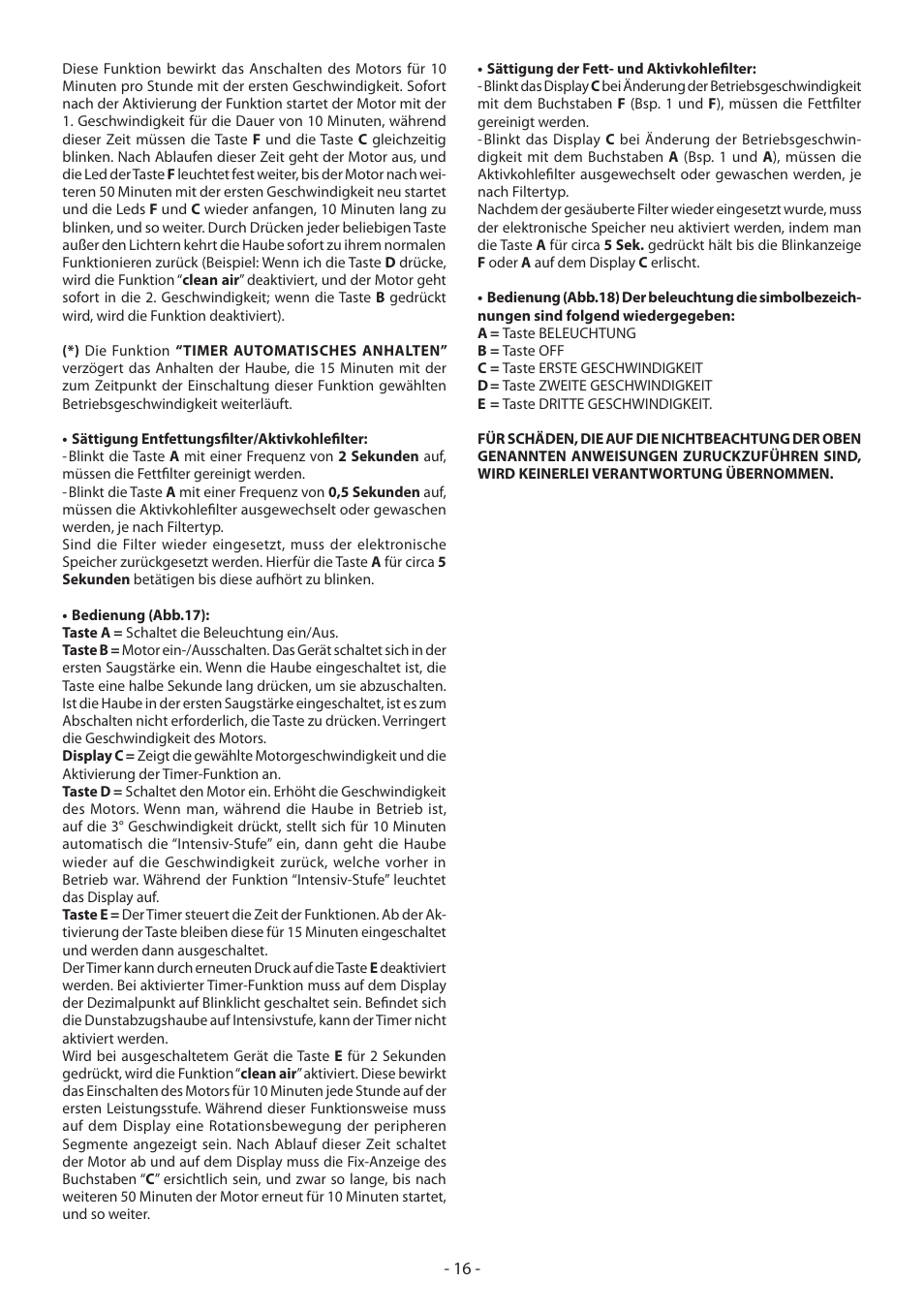 Beko CWB 6930 X User Manual | Page 16 / 40
