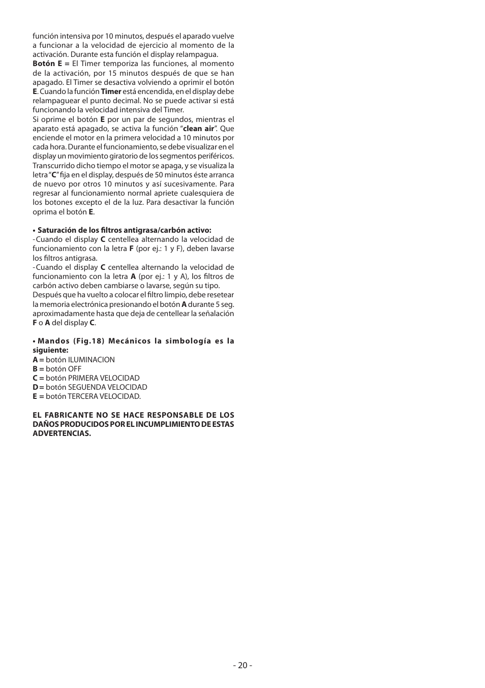 Beko CWB 6930 X User Manual | Page 20 / 40