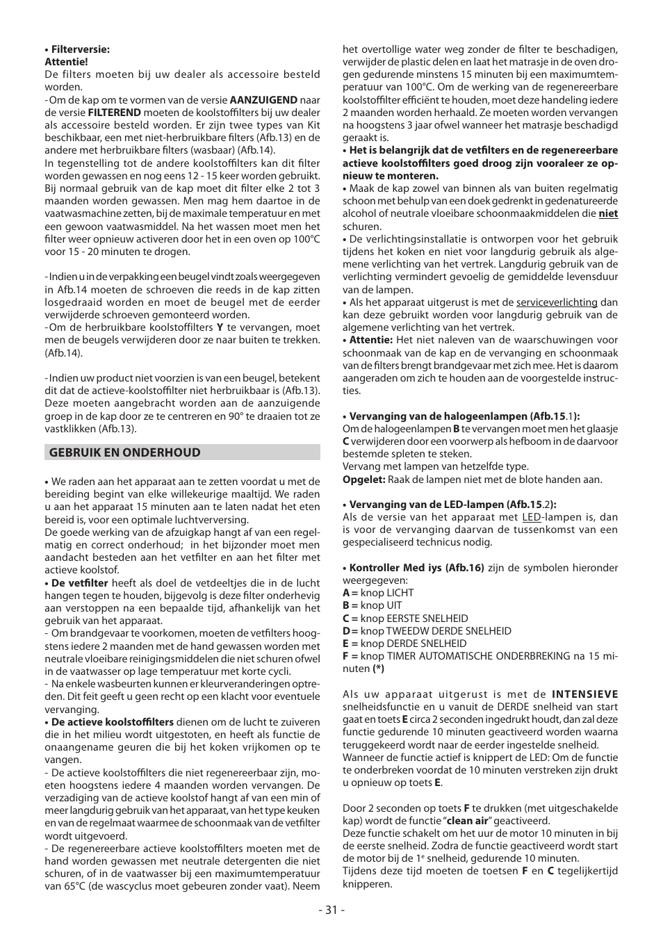 Beko CWB 6930 X User Manual | Page 31 / 40