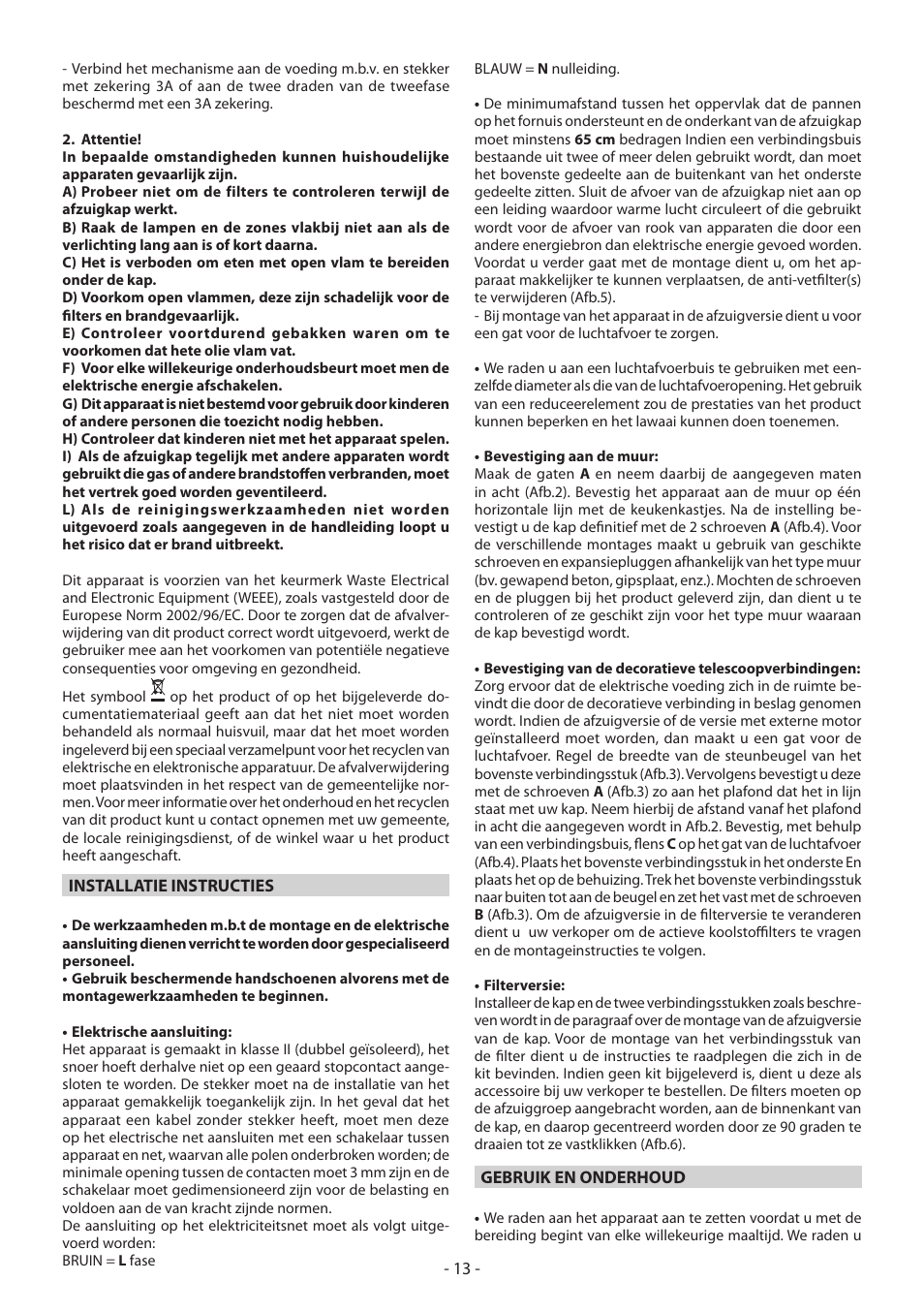 Beko CWB 9420 X User Manual | Page 13 / 16
