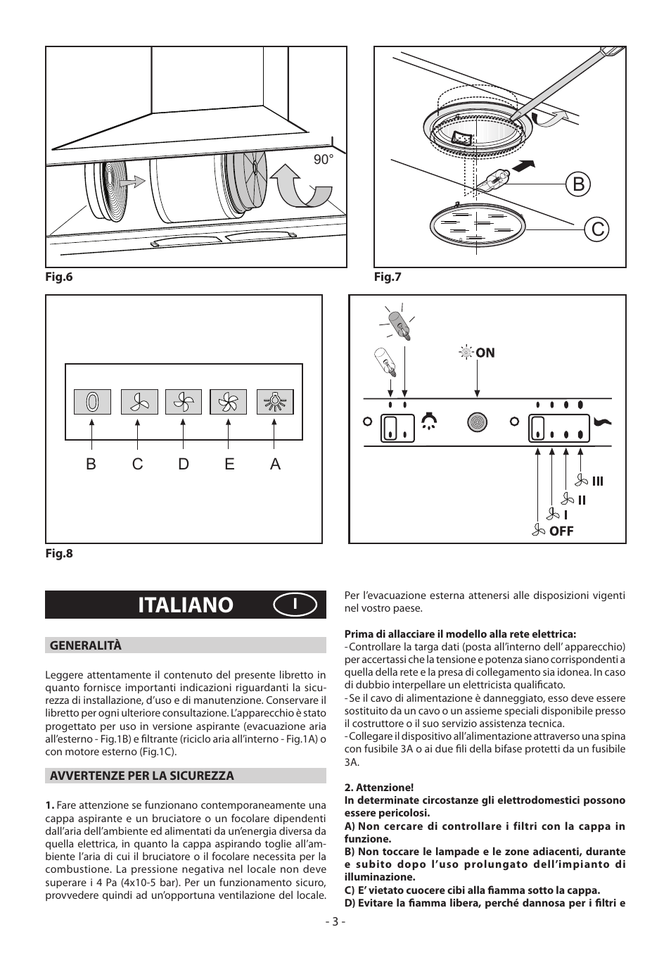 Italiano | Beko CWB 9420 X User Manual | Page 3 / 16