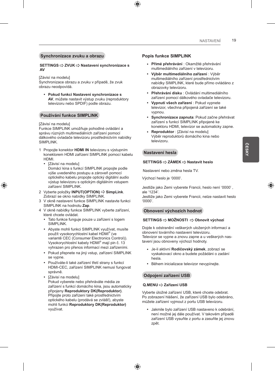 LG 24LB457B User Manual | Page 114 / 387