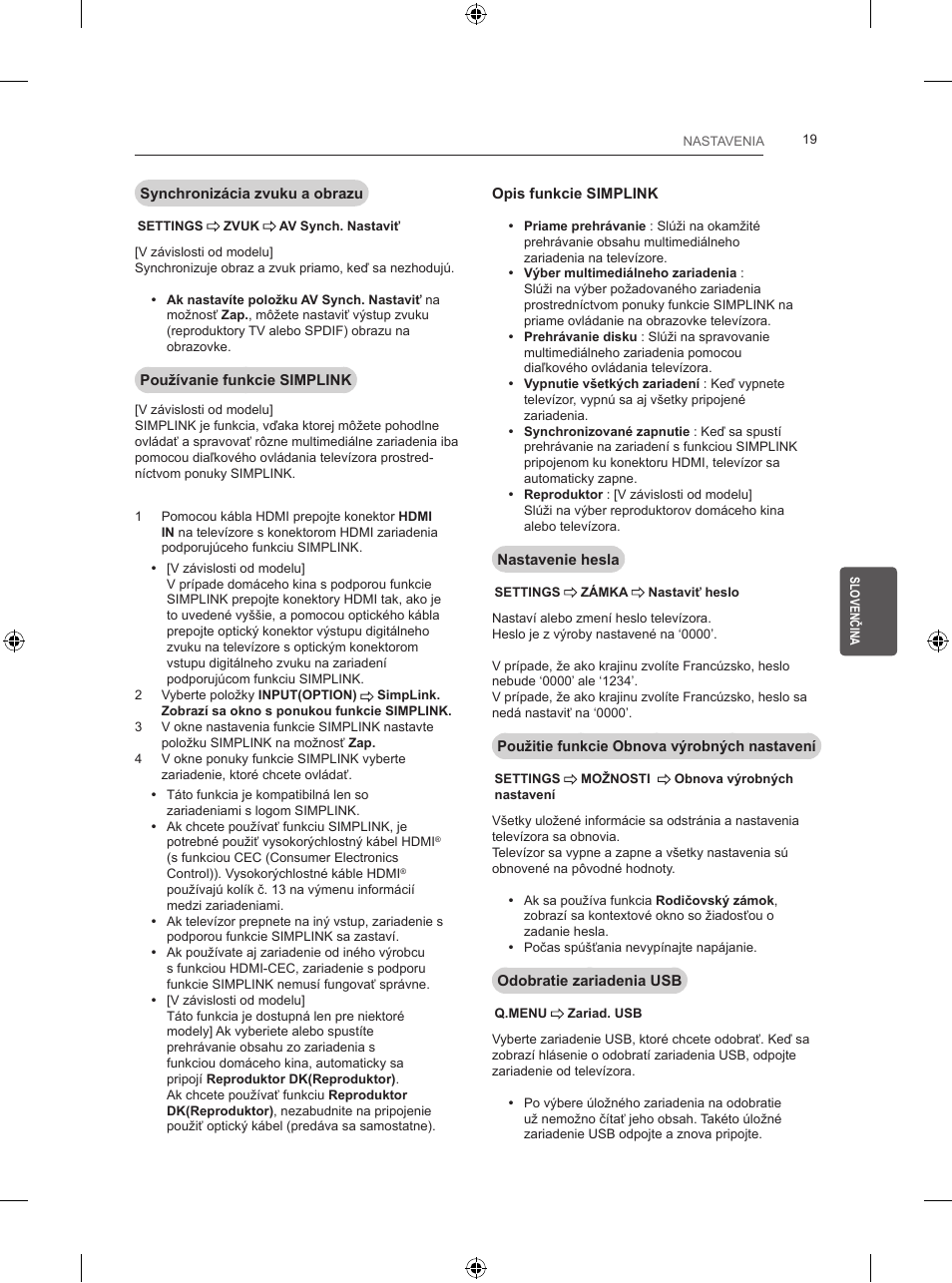 LG 24LB457B User Manual | Page 136 / 387