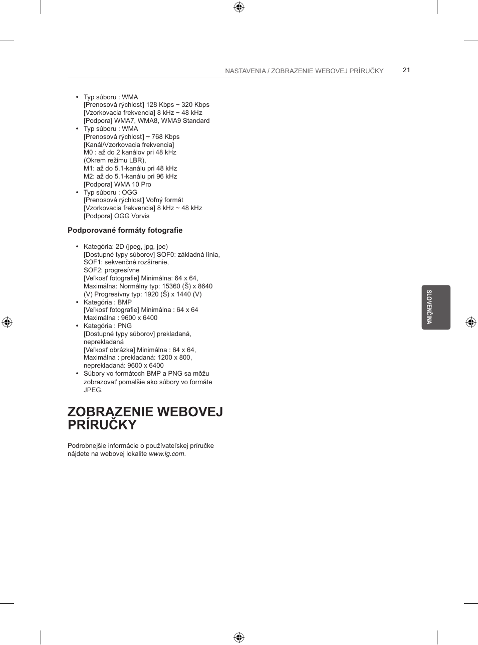 Zobrazenie webovej príručky | LG 24LB457B User Manual | Page 138 / 387