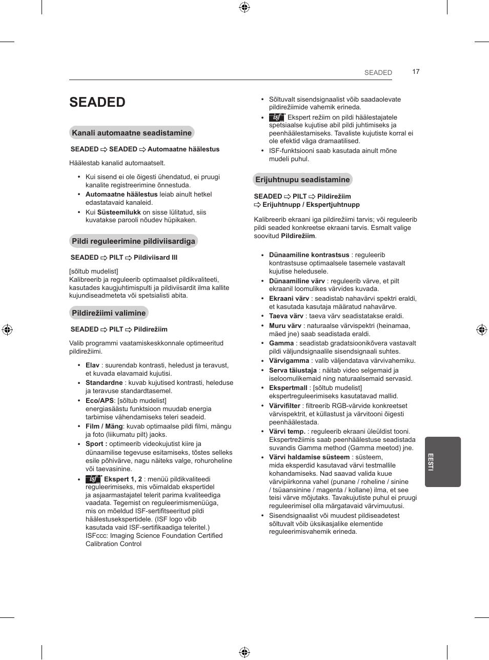 Seaded | LG 24LB457B User Manual | Page 200 / 387