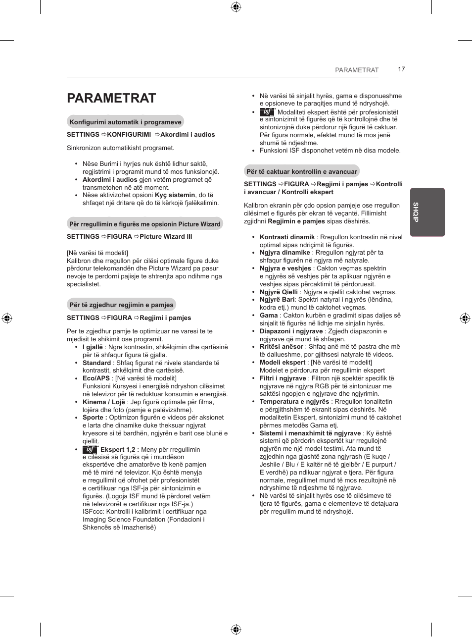 Parametrat | LG 24LB457B User Manual | Page 310 / 387