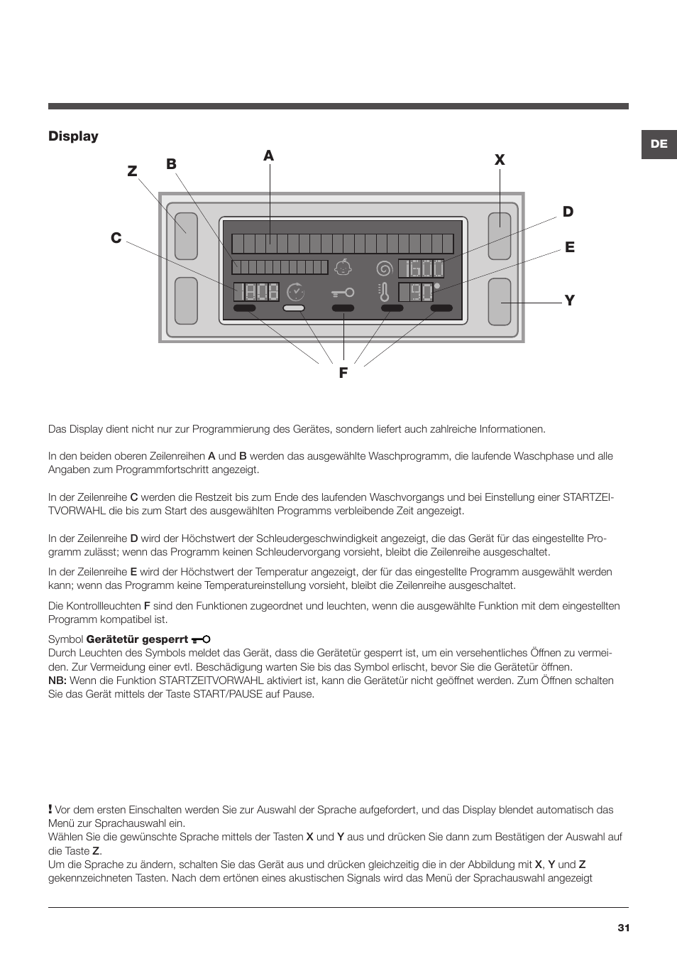 Hotpoint Ariston WMD 762 User Manual | Page 31 / 48