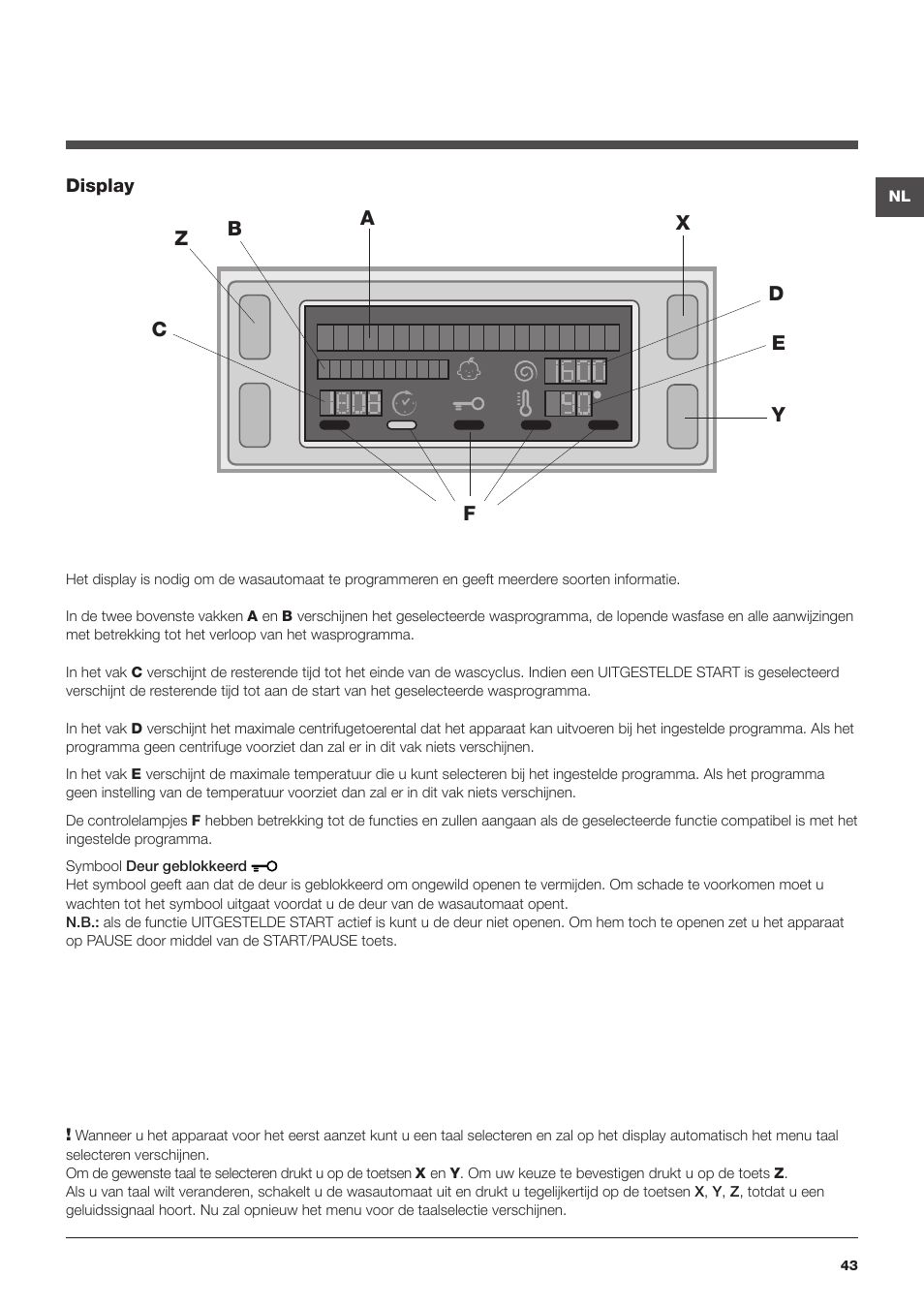 Hotpoint Ariston WMD 762 User Manual | Page 43 / 48